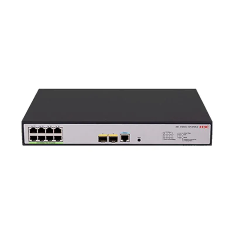 H3C 9801A4MQ S1850V2-10P-HPWR-EI 8 Port GIGABIT+2X1GB SFP 1XCONSOLE Port Yönetilebilir 125W PoE Rackmount Switch