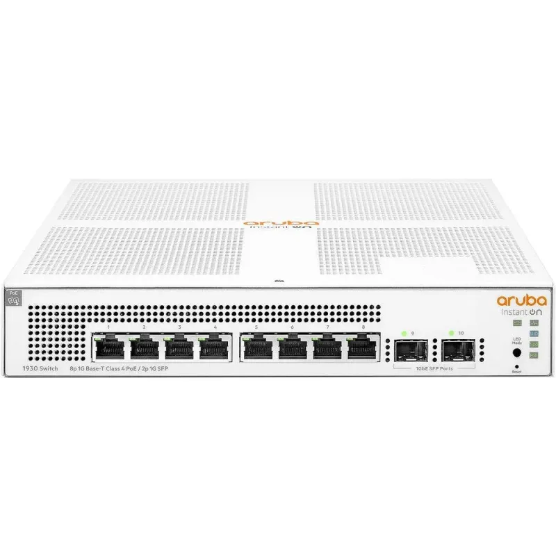 HPE Aruba İon 1930 JL681A 8 Port Gigabit PoE + 2XSFP Uplink Yönetilebilir 124W PoE Switch