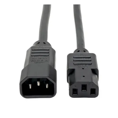 Güç Kablosu (Power Cord) C13 to C14 – 1 Metre Siyah