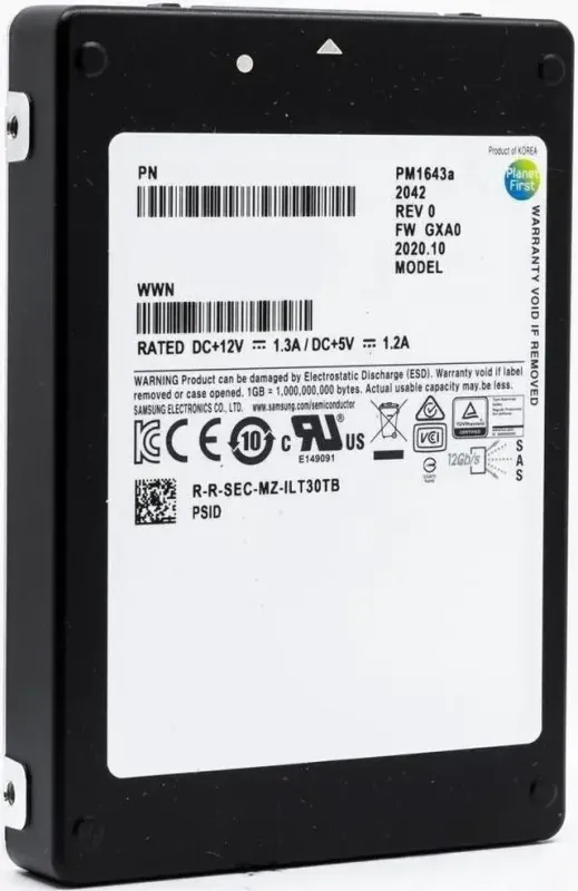 Samsung PM1643a 1.92TB Enterprise SAS SSD