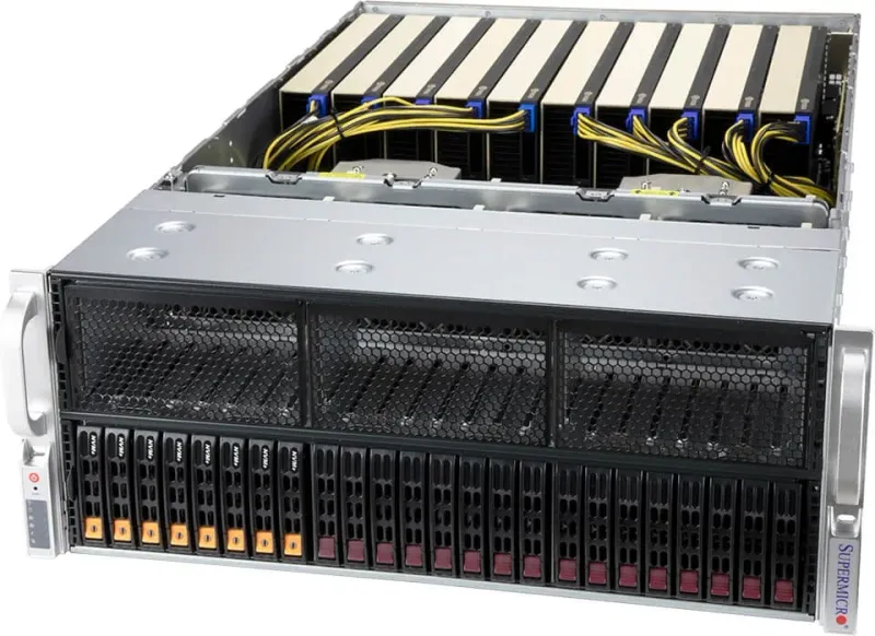 Supermicro 4U Çift İşlemcili GPU Sunucusu (10x PCIe 4.0)