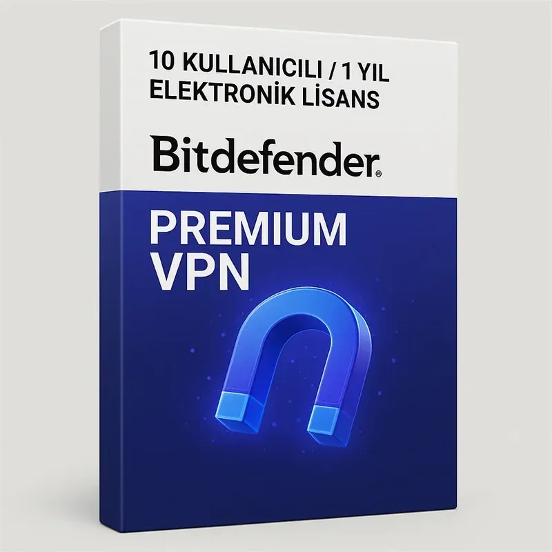Bitdefender Premium VPN 10 Kullanıcılı / 1 Yıl Elektronik Lisans