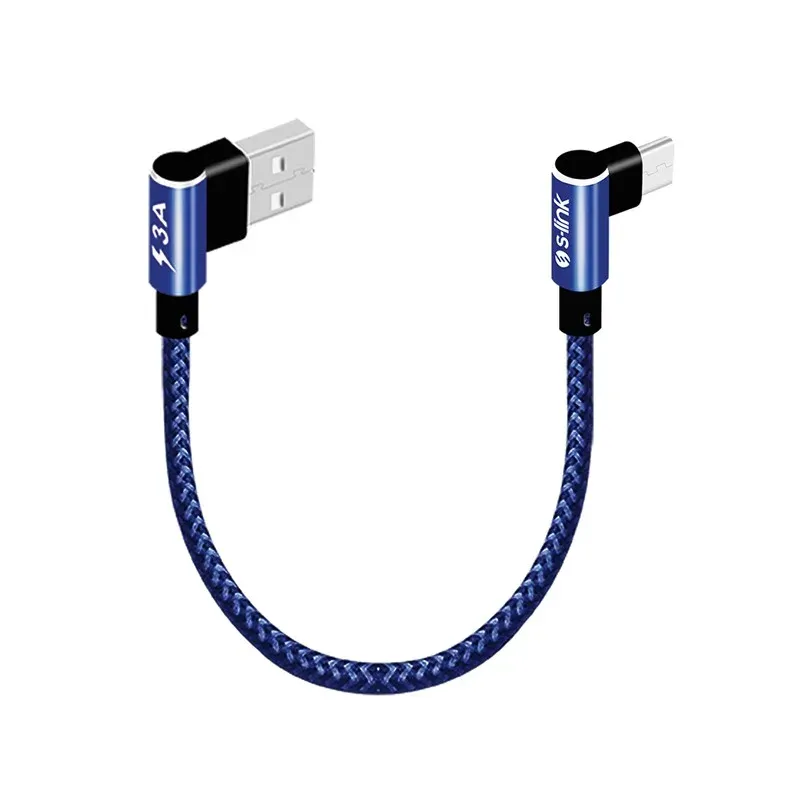 S-Link Swapp SW-C757 3A – 15 cm Type-C Lacivert Kılıflı Metal -L- Kablo