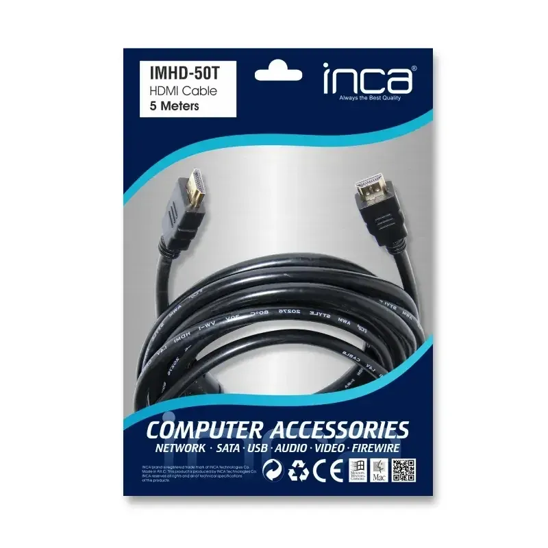 Inca IMHD-50T 5MT 1.4V 3D Altın Uçlu HDMI Kablo