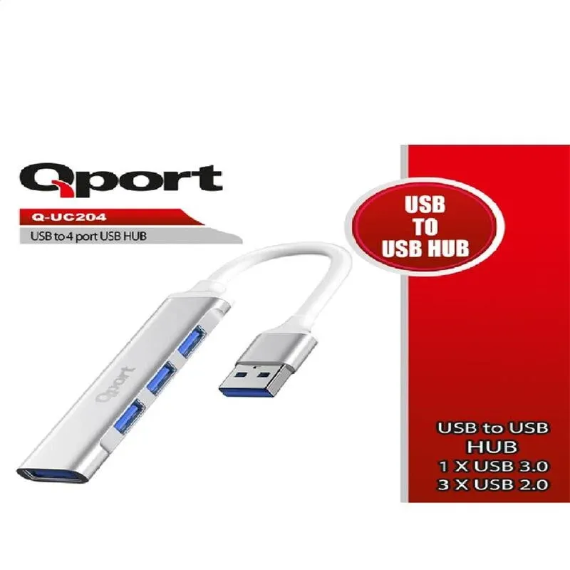 Qport Q-UC204 USB To 4 Port USB Çoklayıcı