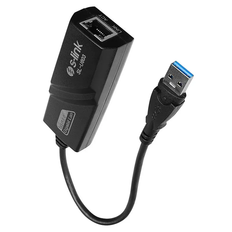 S-Link SL-U603 USB 3.0 To RJ45 10/100/1000MBPS Gigabit Ethernet Dönüştürücü