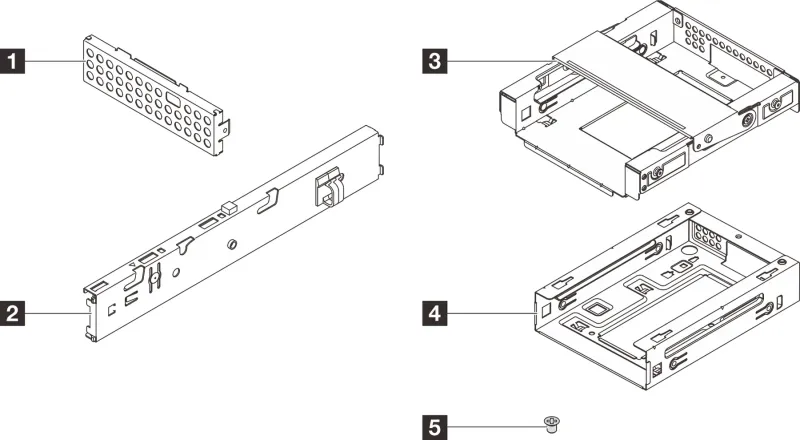 Lenovo ST45 V3 1×3.5 HDD + ODD Cage Kit 4XF7A96626