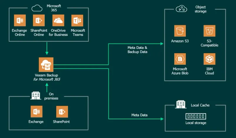 Veeam Backup for Microsoft 365 (250 Kullanıcı, 1 Yıl)
